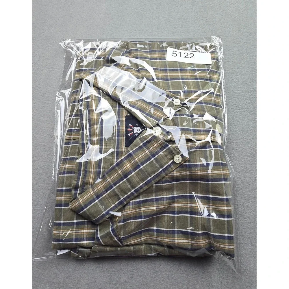 Ivy Crew Mens‎ XL Long Sleeve Button Down Green Check Shirt
